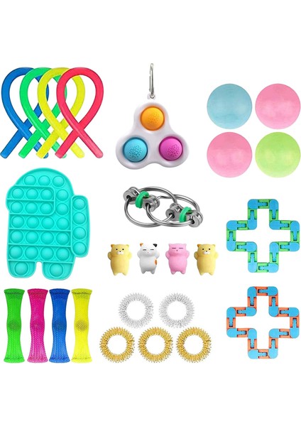 No.49 Tarzı Yetişkinler Çocuklar Için Hediye Fidget Oyuncakları Seti Dize Rahatlatma Paketi Sensör Squishy (Yurt Dışından)