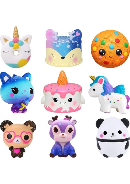 Pegasus Stili Çocuklar Için Yavaş Yükselen Sıkıştırma Oyuncakları Kawaii Unicorn At Kek Geyik Hayvan Panda Squishy Jumbo Squishies (Yurt Dışından)