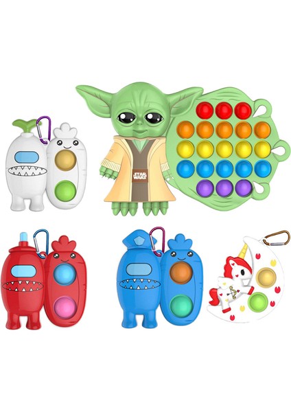 33-Gg-E Stili Pop It Fidget Anime Kawaii Pikachu Kaptan Pat Pops Fidget Oyuncak Itme Kabarcık Sıkma Duyusal Ihtiyaçları Erkek Oyuncak Hediye (Yurt Dışından)