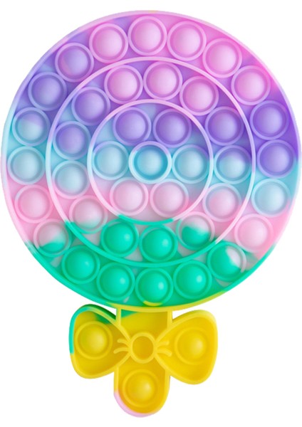 No.21 Tarzı Gökkuşağı Balon Patlamaları Çocuklar Fidget Oyuncakları Duyusal Özel Ihtiyaçlar - Sıkıştırılabilir Basit Nokta Fidget Oyuncak - (Yurt Dışından)