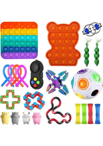 Bordo Tarzı Fidget Oyuncaklar Seti Sıkma Oyuncak Misket Hediye Yetişkin Çocuklar Için Duyusal Fidget Oyuncak Kutusu (Yurt Dışından)