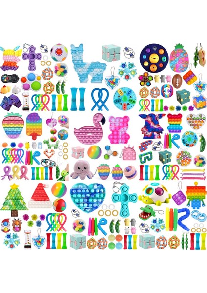 Derin Mavi Tarzı Fidget Oyuncaklar Seti Sıkma Oyuncak Misket Hediye Yetişkin Çocuklar Için Duyusal Fidget Oyuncak Kutusu (Yurt Dışından)