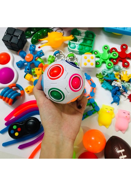 Derin Mavi Tarzı Fidget Oyuncaklar Seti Sıkma Oyuncak Misket Hediye Yetişkin Çocuklar Için Duyusal Fidget Oyuncak Kutusu (Yurt Dışından)