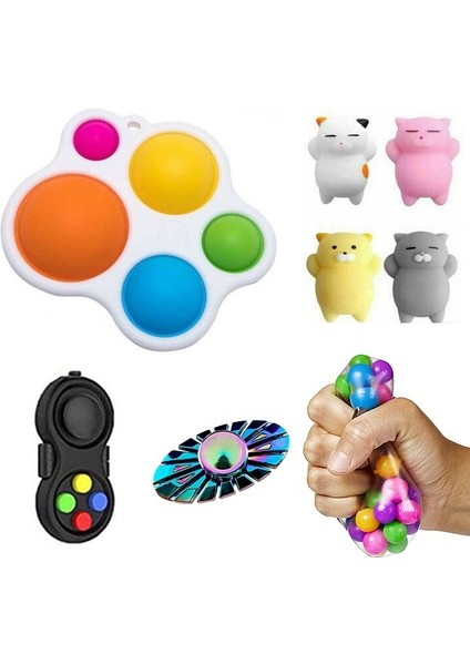 Siyah Kamuflaj Stili Fidget Oyuncaklar Seti Sıkma Oyuncak Misket Hediye Yetişkin Çocuklar Için Duyusal Fidget Oyuncak Kutusu (Yurt Dışından)
