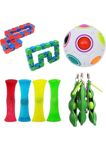 10 Adet Tarzı Fidget Oyuncaklar Seti Sıkma Oyuncak Misket Hediye Yetişkin Çocuklar Için Duyusal Fidget Oyuncak Kutusu (Yurt Dışından)