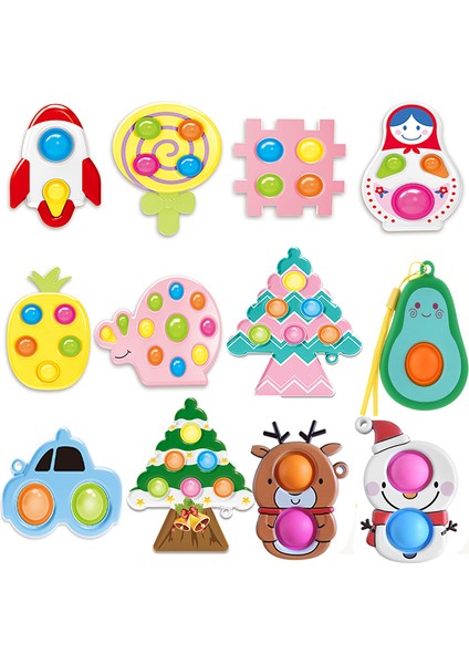Akik Kırmızı Stili Noel Pop Figet Basit Dimple Oyuncakları Çocuklar Bulmaca Parmak Oyuncak Mini Duyusal Oyuncak Özel Ihtiyaçlar Oyuncak (Yurt Dışından)