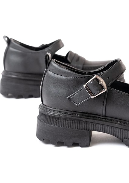 745-771 Siyah Kadın Günlük Yüksek Tabanlı Loafer Ayakkabı indirimleri