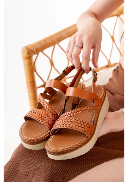 730-152 Taba Ortopedik Deri Dolgu Kadın Sandalet fiyatları