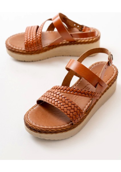 730-152 Taba Ortopedik Deri Dolgu Kadın Sandalet indirimleri