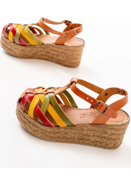 684-02 Multi Ortopedik Deri Dolgu Kadın Sandalet indirimleri