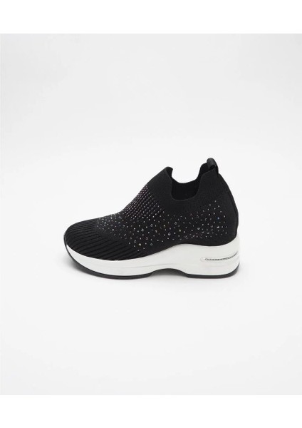 Krıste Bell 0008 Siyah Taş Detaylı Sneaker Kadın Spor Ayakkabı