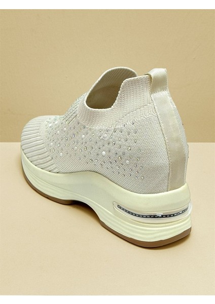 Krıste Bell 0008 Bej Taş Detaylı Sneaker Kadın Spor Ayakkabı fırsatları