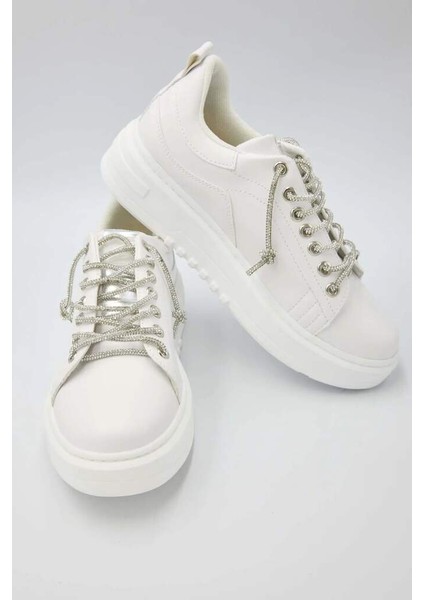 Krıste Bell 04 Beyaz Taşlı Ip Bağcıklı Kadın Sneakers Günlük Spor Ayakkabı fiyatları