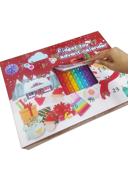 Q Stili Yeni Fidget Oyuncaklar 24 Günlük Noel Takvimi Paketi Oyuncak Seti Oyuncak Kör Kutu Çocuklar Noel Hediyesi (Yurt Dışından)