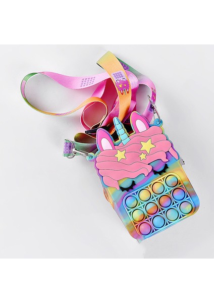 No.15 Tarzı Yeni Unicorn Çantaları Pop It Fidget Oyuncaklar Ppoper Kadın Cüzdanı Messenger Çantası Itme Kabarcık Basit Dimple (Yurt Dışından) fiyatları