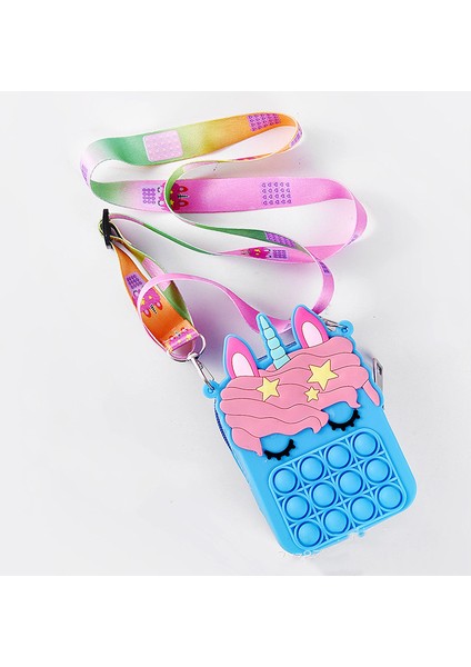 No.15 Tarzı Yeni Unicorn Çantaları Pop It Fidget Oyuncaklar Ppoper Kadın Cüzdanı Messenger Çantası Itme Kabarcık Basit Dimple (Yurt Dışından) modelleri