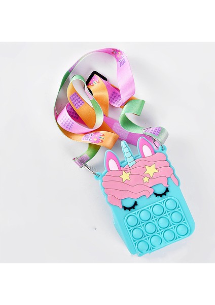 No.15 Tarzı Yeni Unicorn Çantaları Pop It Fidget Oyuncaklar Ppoper Kadın Cüzdanı Messenger Çantası Itme Kabarcık Basit Dimple (Yurt Dışından) fırsatları