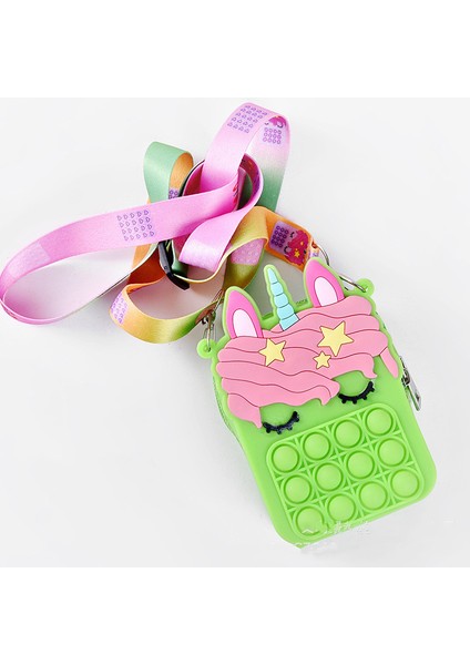 No.15 Tarzı Yeni Unicorn Çantaları Pop It Fidget Oyuncaklar Ppoper Kadın Cüzdanı Messenger Çantası Itme Kabarcık Basit Dimple (Yurt Dışından) indirimleri
