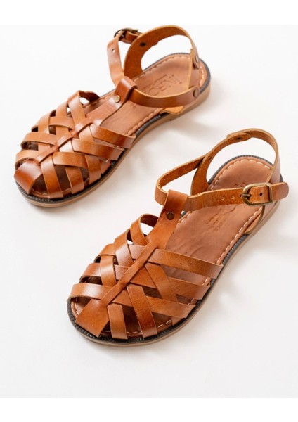 205-02 Taba Ortopedik Deri Kadın Sandalet fiyatları