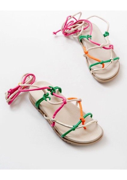 1001-1001 Multi Bilekten Bağcıklı Kadın Sandalet indirimleri