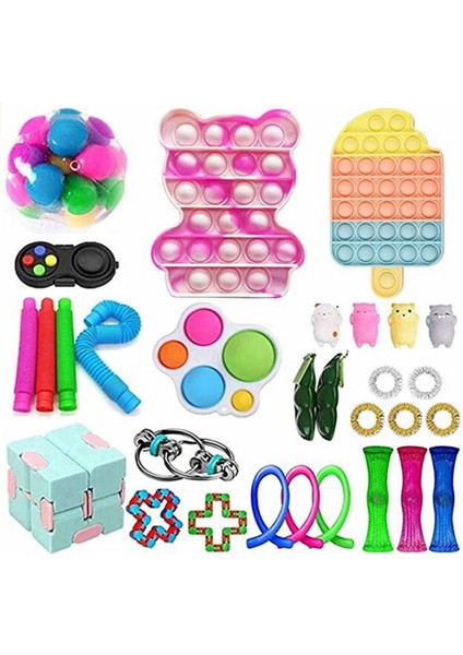 Y Tarzı 100 Tasarım Fidget Oyuncak Set Kutusu Duyusal Fidget Oyuncaklar Paketi Çocuklar Yetişkinler Için Çözme Oyuncakları Fidjets Oyuncak Paketi Антистресс Sıcak (Yurt Dışından)