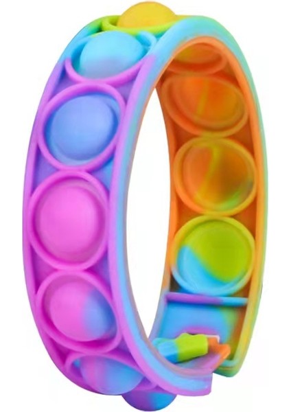 Renk-3 Tarzı Gökkuşağı Kabarcık Patlama Çocuklar Fidget Oyuncakları Duyusal Özel Ihtiyaçları - Sıkıştırılabilir Basit Dimple Fidget Oyuncak (Yurt Dışından)