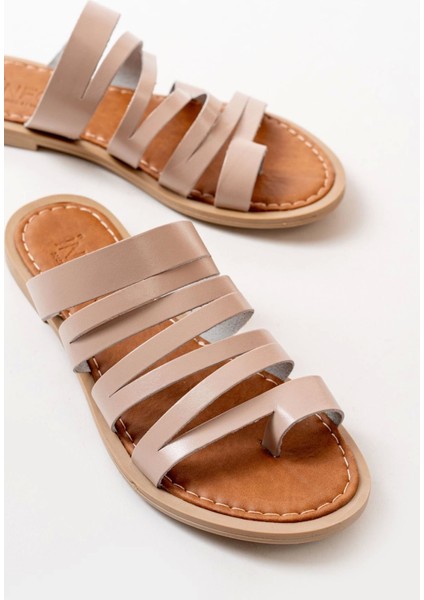 169-082 Nut Ortopedik Deri Kadın Terlik modelleri