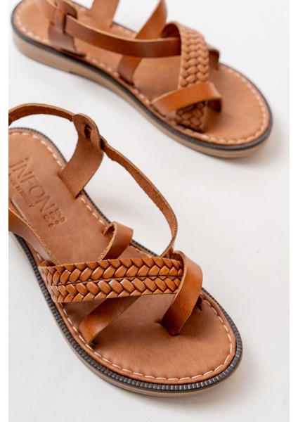 205-09 Taba Ortopedik Deri Kadın Sandalet fırsatları