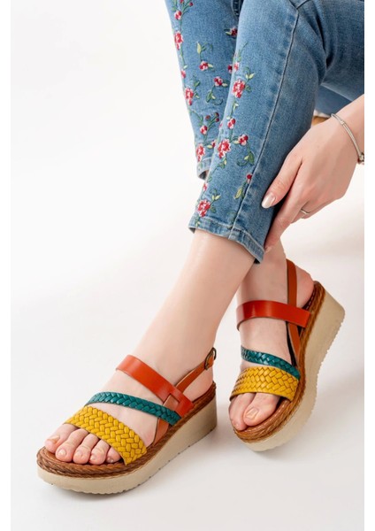 730-152 Multi Ortopedik Deri Dolgu Kadın Sandalet