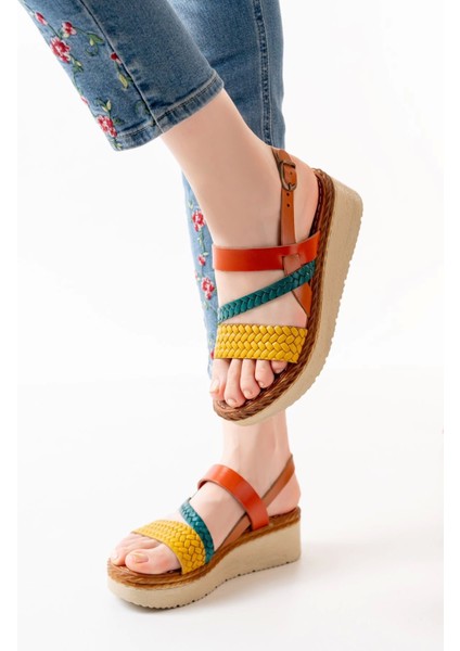 730-152 Multi Ortopedik Deri Dolgu Kadın Sandalet fiyatları