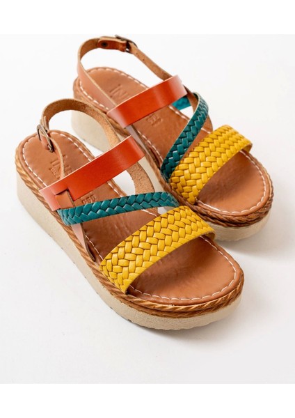 730-152 Multi Ortopedik Deri Dolgu Kadın Sandalet fırsatları
