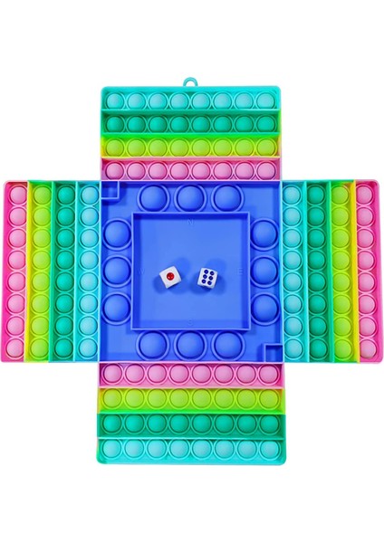 E Stili Yeni Büyük Boyutlu Push Pops Dev Zarlı Renkli Fidget Oyuncaklar Basit Dimple Popet Çarkı Eğlenceli Aile Oyunu Popsits (Yurt Dışından)