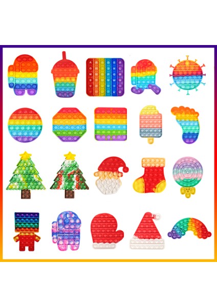 Elma Tarzı 20CM 9x9 Itme Patlatma Düğme Fidget Oyuncakları - Kabarcık Duyusal Oyuncak Ihtiyaçları Sıkıştırabilir Anksiyete Silikon Oyuncaklar Çocuklar Için Noel Hediyesi (Yurt Dışından) fiyatları