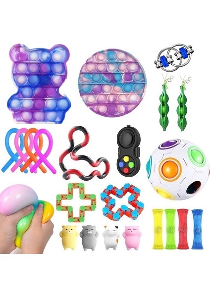 Derin Yeşil Tarzı Fidget Oyuncaklar Seti Sıkma Oyuncak Misket Hediye Yetişkin Çocuklar Için Duyusal Fidget Oyuncak Kutusu (Yurt Dışından)