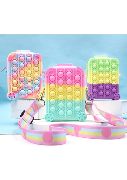 No.74 Tarzı Yeni Pop It Itme Kabarcık Oyuncaklar Gökkuşağı Macaron Moda Çapraz Çanta Sıkıştırılabilir Oyuncak Yumuşak Bulmaca Oyuncak Çocuklar Için (Yurt Dışından) fırsatları