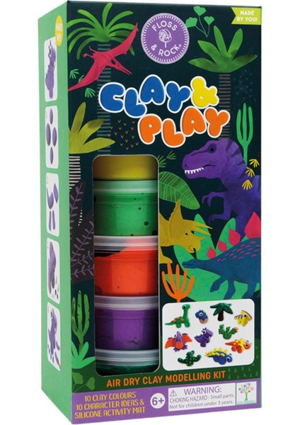 Clay And Play Hava Ile Kuruyan Kil Seti/ Dino
