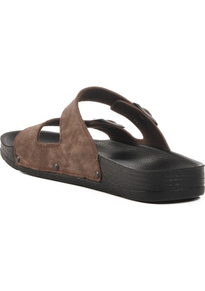 Kahve Nubuk Erkek Terlik PC-7241 M