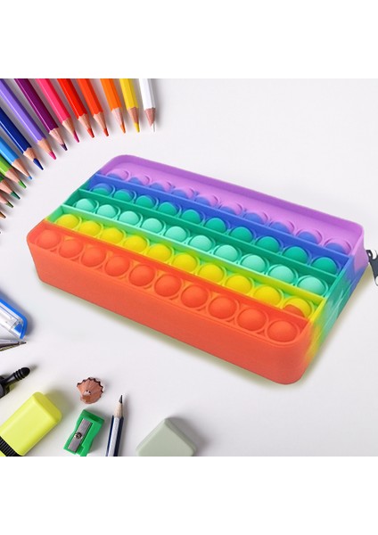 D Stili Çocuklar Için Kawaii Silikon Cüzdan Çantaları Basınca Itme Kabarcık Oyuncakları Kalem Kutusu Basınca Dimmer Oyuncaklar Yumuşak Basınçlı Patlama Oyuncakları (Yurt Dışından)