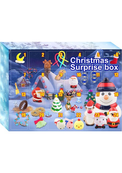 Kestane Tarzı 55 Stiller Oyuncaklar Paketi Sürpriz Noel Hediye Kutusu Basit Dimple Yenilik Hediyeler (Yurt Dışından)