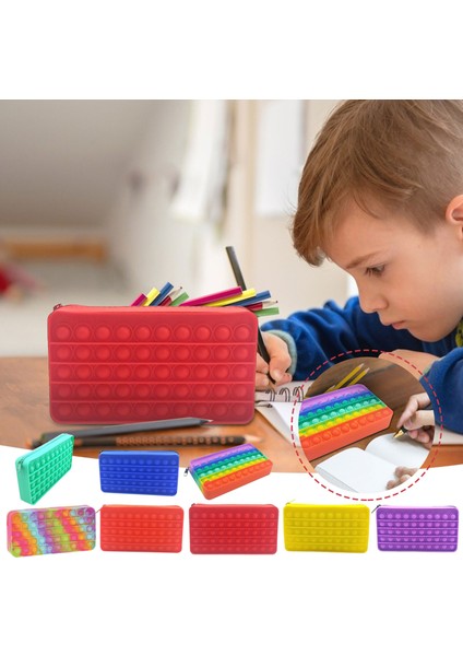 No.5 Tarzı Çocuklar Için Basın Balon Poppit Kalem Kutusu Basit Fidget Duyusal Silikon Balon Oyuncaklar Kırtasiye Saklama Çantası Popet Fidget Oyuncak (Yurt Dışından)