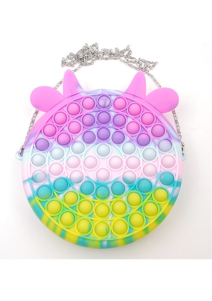 3-C Tarzı Yeni Gelen Silikon Kalem Kutusu Pop It Bozuk Para Cüzdanı Kawaii Basit Cırcır Kırtasiye Çantası Duyusal Bozuk Para Cüzdanı Pop It Dikkat Oyuncağı (Yurt Dışından)