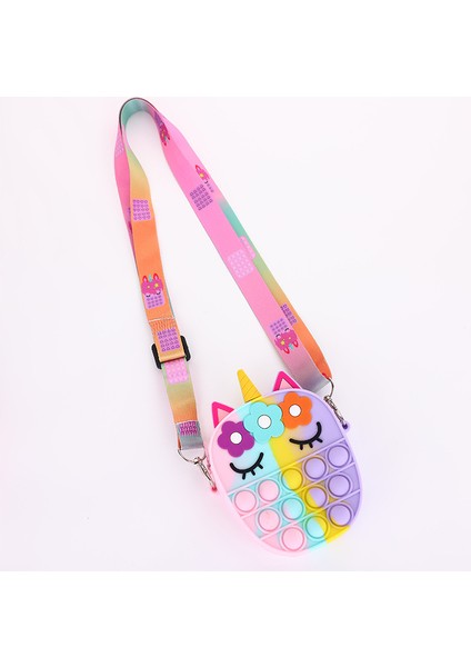 LK-283-69-O6EV Stili Yeni Gelen Silikon Kalem Kutusu Pop It Bozuk Para Cüzdanı Kawaii Basit Cırcır Kırtasiye Çantası Duyusal Bozuk Para Cüzdanı Pop It Dikkat Oyuncağı (Yurt Dışından)