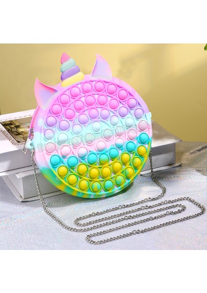 LK-283-38-F1E5T Stili Yeni Gelen Silikon Kalem Kutusu Pop It Bozuk Para Cüzdanı Kawaii Basit Cırcır Kırtasiye Çantası Duyusal Bozuk Para Cüzdanı Pop It Dikkat Oyuncağı (Yurt Dışından)