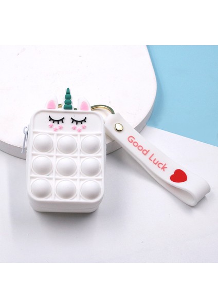 LK-283-34-QZSZX Stili Yeni Gelen Silikon Kalem Kutusu Pop It Bozuk Para Cüzdanı Kawaii Basit Cırcır Kırtasiye Çantası Duyusal Bozuk Para Cüzdanı Pop It Dikkat Oyuncağı (Yurt Dışından)