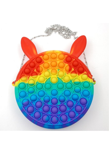 7-G Tarzı Yeni Gelen Silikon Kalem Kutusu Pop It Bozuk Para Cüzdanı Kawaii Basit Cırcır Kırtasiye Çantası Duyusal Bozuk Para Cüzdanı Pop It Dikkat Oyuncağı (Yurt Dışından)