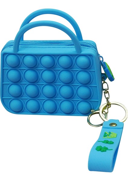 E Stili Titre: Fidget Bolsa Popper It Çanta Itme Kabarcık Kare Cüzdan Poppet El Çantası Duyusal Popete Silikon Bozuk Para Cüzdanı Kız Arkadaş Hediye (Yurt Dışından)