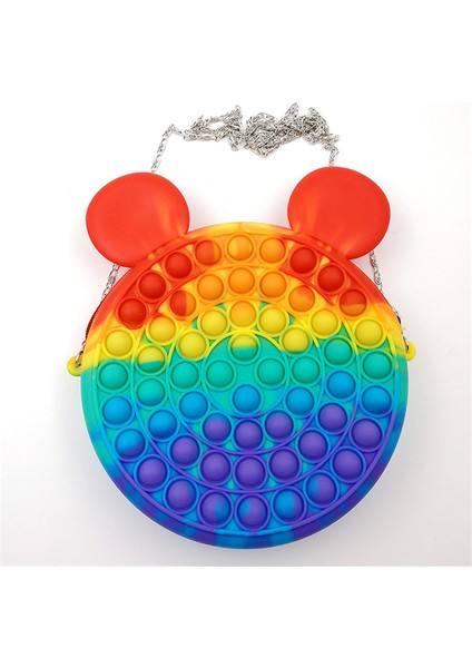 8-H Tarzı Yeni Gelen Silikon Kalem Kutusu Pop It Bozuk Para Cüzdanı Kawaii Basit Cırcır Kırtasiye Çantası Duyusal Bozuk Para Cüzdanı Pop It Dikkat Oyuncağı (Yurt Dışından)