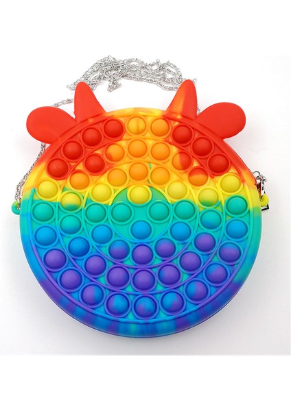 9-I Tarzı Yeni Gelen Silikon Kalem Kutusu Pop It Bozuk Para Cüzdanı Kawaii Basit Cırcır Kırtasiye Çantası Duyusal Bozuk Para Cüzdanı Pop It Dikkat Oyuncağı (Yurt Dışından)