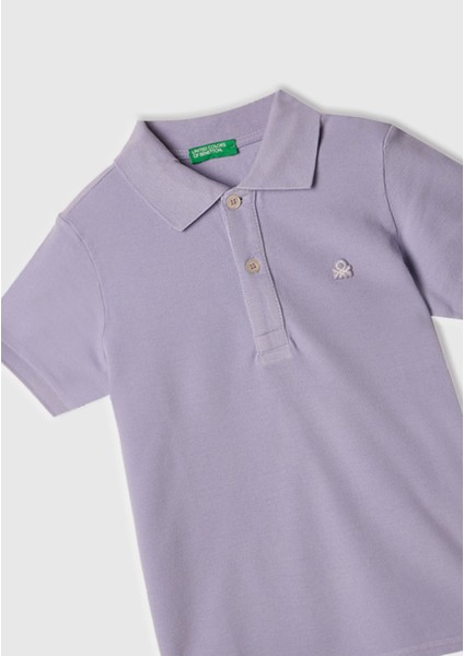 Erkek Çocuk Mor Logolu Pike Polo T-Shirt fiyatları