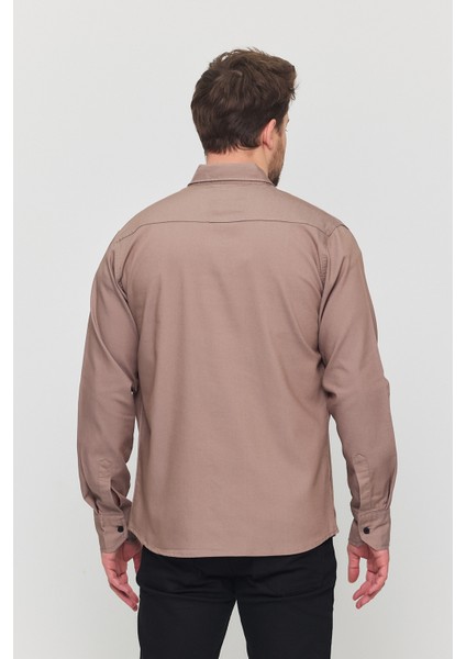 Slim Fit Erkek Dar Kesim Pamuklu Çıçıtlı Kot Gömlek